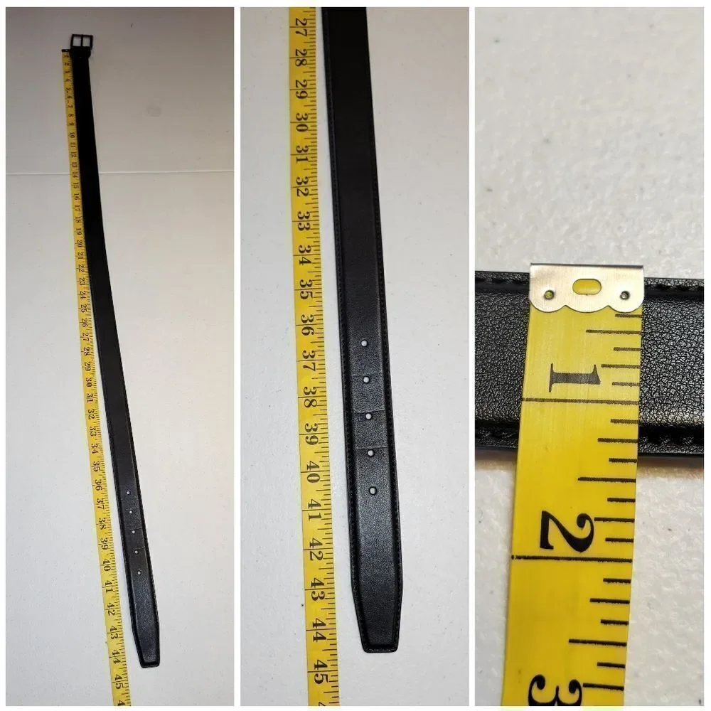 Louis Feraud Paris Classic Black Leather Belt